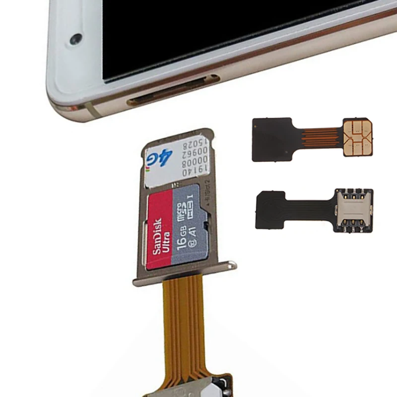 Hybrydowa podwójna karta SIM Micro SD Adapter dla Android Extender 2 Nano Micro SIM Adapter ForXiaomi/Redmi/Huawei itp