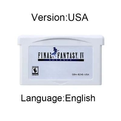 GBA Game fFinal Fantasy Series Cartridge 32 Bit Video Game Console Card High Quality White Shell for GBA NDS