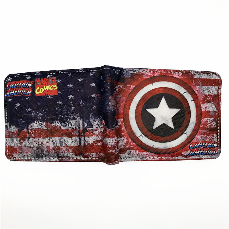 Лидер продаж, кошелек Marvel Comics, кошелек Капитан Америка с карманом для монет