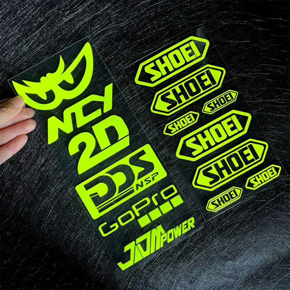 Pegatina para casco de bicicleta, tira lateral de tiburón reflectante de arcoíris láser, pegatina de vinilo de estilo de coche para YAMAHA Tmax HRC Ninja