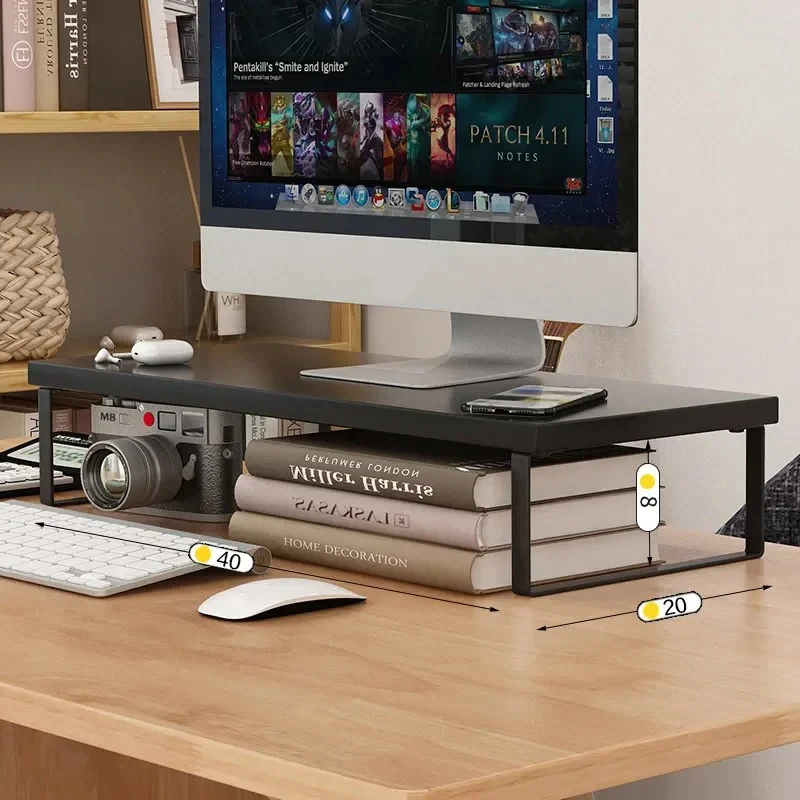Computador Desktop com Display Laptop Ajustável, Dormitório Desktop Storage, Screen Base Bracket, vários tamanhos