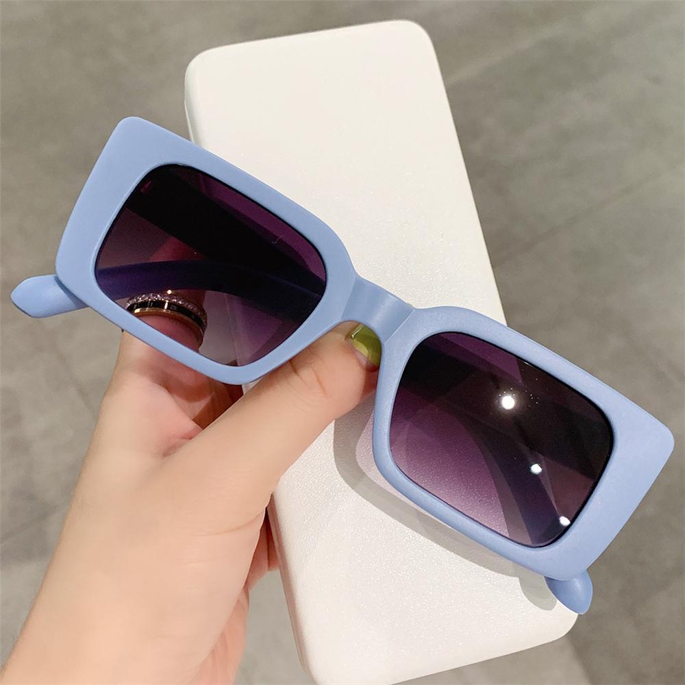 Rectangle Leopard Sun Glasses UV400 Shades Eyewear Small Frame Square Sunglasses Beach/Travel Vintage Gradient Sunglasses