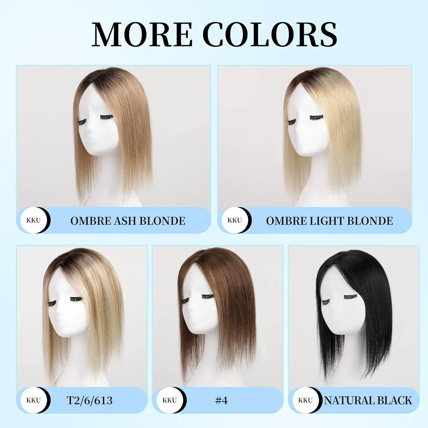 สีน้ําตาลสีบลอนด์ไฮไลท์ 12 นิ้วผมมนุษย์จริง Toppers สําหรับผู้หญิงผมบาง 3 คลิปผ้าไหมลูกไม้ฐานมนุษย์ผม Toppers