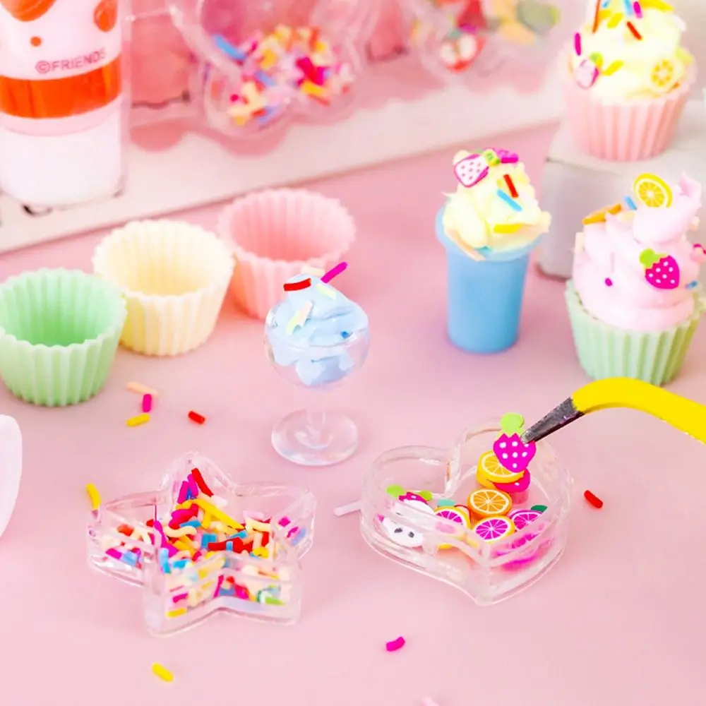 10pcs/Set Simulation Cream Children Ice Cream Dessert Making Cake Model Handmade DIY Set Leisure Entertainment Small Toys