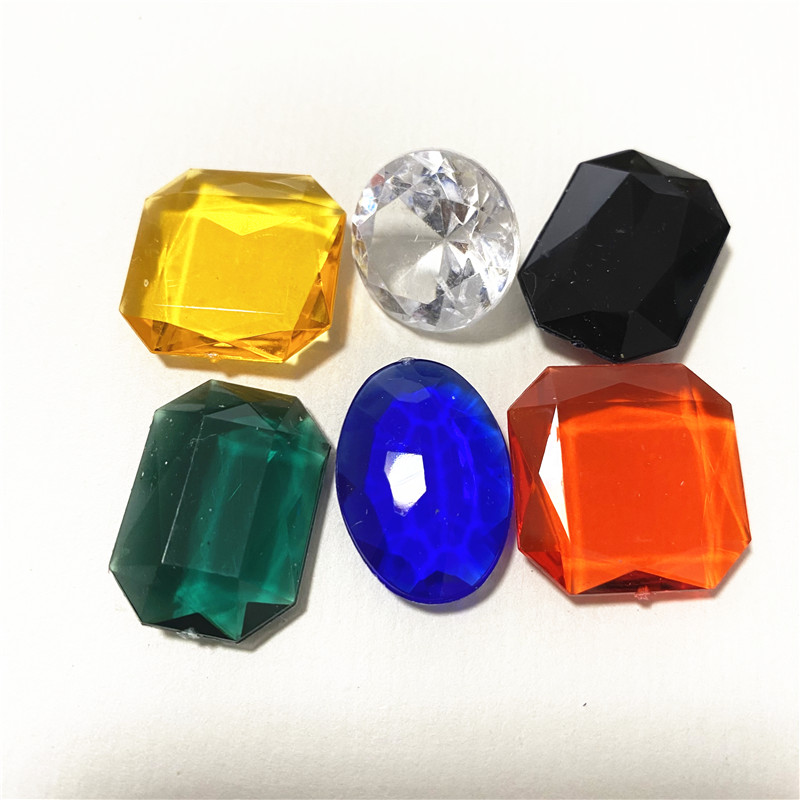 10 Chiếc Acrylic Hình Chữ Nhật Hình Bầu Dục Vuông Hình Kim Cương Cầm Đồ Game Miếng Cho Đột Quyết Chơi Bảng Phản Phụ Kiện