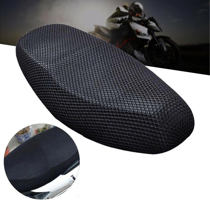 Acessórios da motocicleta capa de assento almofada da motocicleta 3d malha protetor anti-deslizamento almofada malha net anti-skid almofada malha assento enseada