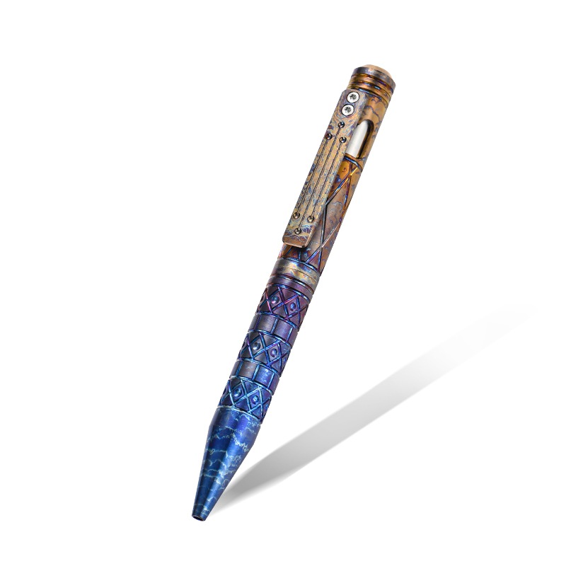 Titanium Alloy Tactical Pen Multifunctional Window Breaker EDC Tool Luxurious Signature Writing Pen Gift with Box Father Friend