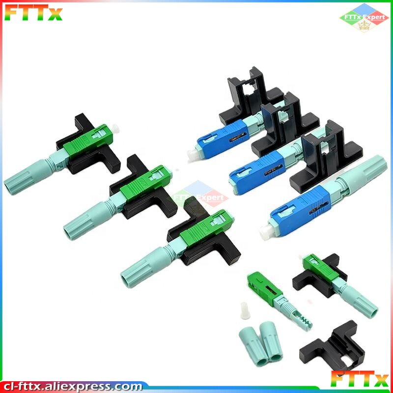 LX58 SC APC UPC Fiber Optic Connector 58mm Single-Mode Optical Fast Connector FTTH Cold Connector Tool Fiber Quick Connector