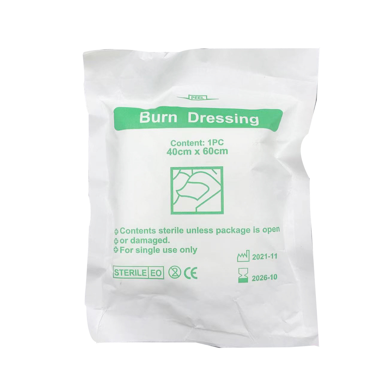Medical Burn Dressingปราศจากเชื้อผ้ากอซบีบอัดScald Pad Wound Careป้องกันการติดเชื้อยาปฏิชีวนะครีมเจลBurnsฉุกเฉินPac