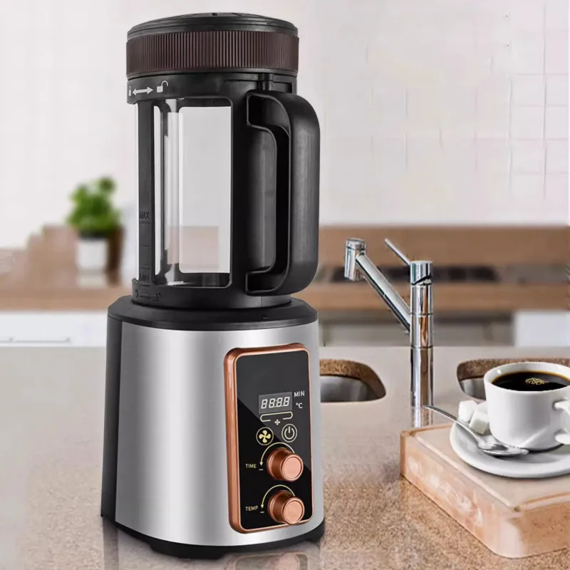 Tostatore per chicchi di caffè Piccola temperatura commerciale per uso domestico che regola e raffreddamento Cucina per arrosto di chicchi ad aria calda con temporizzazione automatica