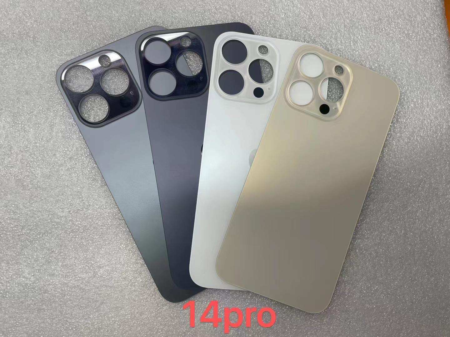 Cubierta de cristal de la puerta de la batería trasera del agujero grande para iPhone 14 Pro, reemplazo de la cubierta de la batería para iPhone 14 Pro Max