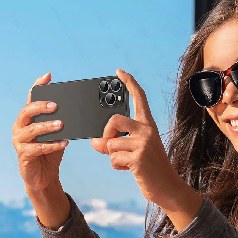 Protetor de lente de câmera para iPhone, anel de metal, protetor de vidro para iPhone 14, 15 Plus, 16 Pro Max, 3-2Pcs