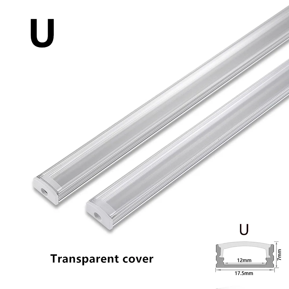 1-35 unids/lote 50cm Perfil Aluminio Led esquina perfil de aluminio soporte de canal para tira de luz LED barra gabinete lámpara cocina armario