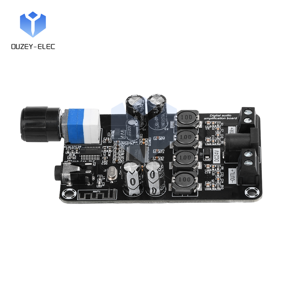 Módulo amplificador classe D DC 12V ~ 24V 50W * 2 HiFi estéreo Bluetooth 5.0 amplificador de áudio volume ajustável com amplificadores de proteção