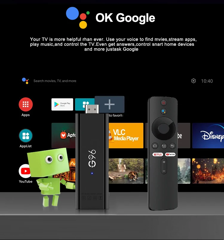 Android 13,0 mini 8k hdr10 smart tv stick bt sprach assistent allwinnerh313 quad core cortex a53 g96 atv media player2gb16gb q6