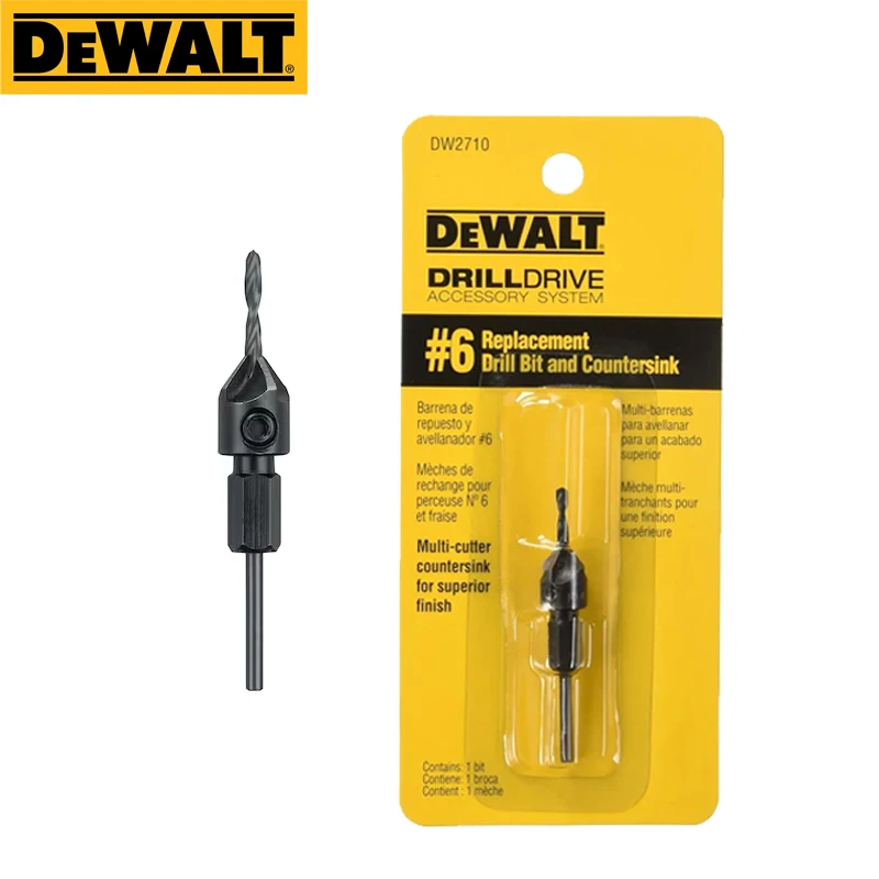 DEWALT DW2710 DW2711 DW2712 Replacement Drill Bits Set #6 #8 #10 Countersink Wood Drilling and Countersinking Holes Accessories