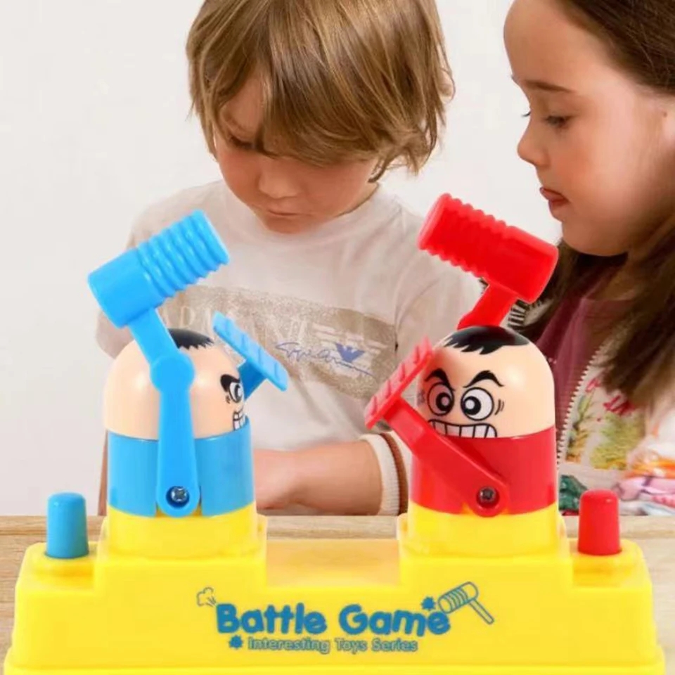 Mini broma práctica divertida y novedosa, batalla de lucha, ataque y defensa roja y azul, juguete antiestrés, broma, juego de mesa de interacción, juguetes de regalo