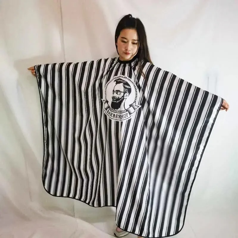Hairdressing Bibs Retro Stripes Non-Stick ผ้ากันเปื้อนอบผมสบายและ Breathable Hairdressing อุปกรณ์ Hairdressing Bibs