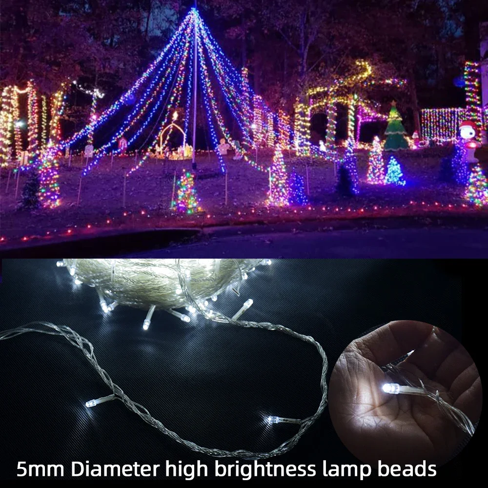 10 メートル 100Led クリスマス屋外クリスマスライト LED ストリングライト Luces Decoracion フェアリーライトホリデーライト照明ツリーガーランド