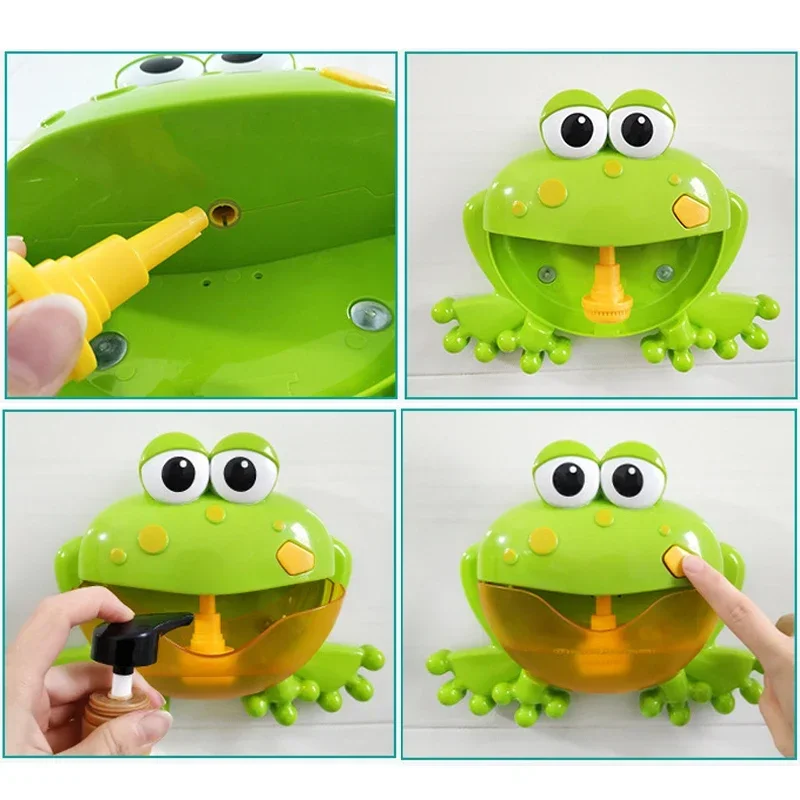 เด็กใหม่ Bath Bubble Machine ปูกบเพลงของเล่นอาบน้ําเด็กอ่างอาบน้ําสบู่อัตโนมัติ Bubble Maker เด็กห้องน้ําของเล่นเด็ก