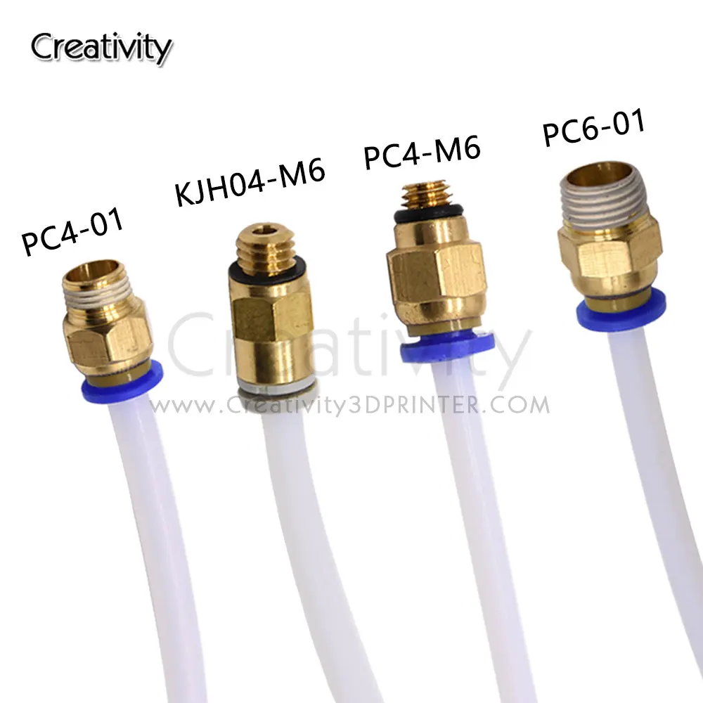 空気圧コネクタ PC4-01 PC4-M6 ボーデン押出機 J ヘッドホットエンド PTFE チューブカプラー J ヘッド継手エンダー 3 3D プリンタ部品