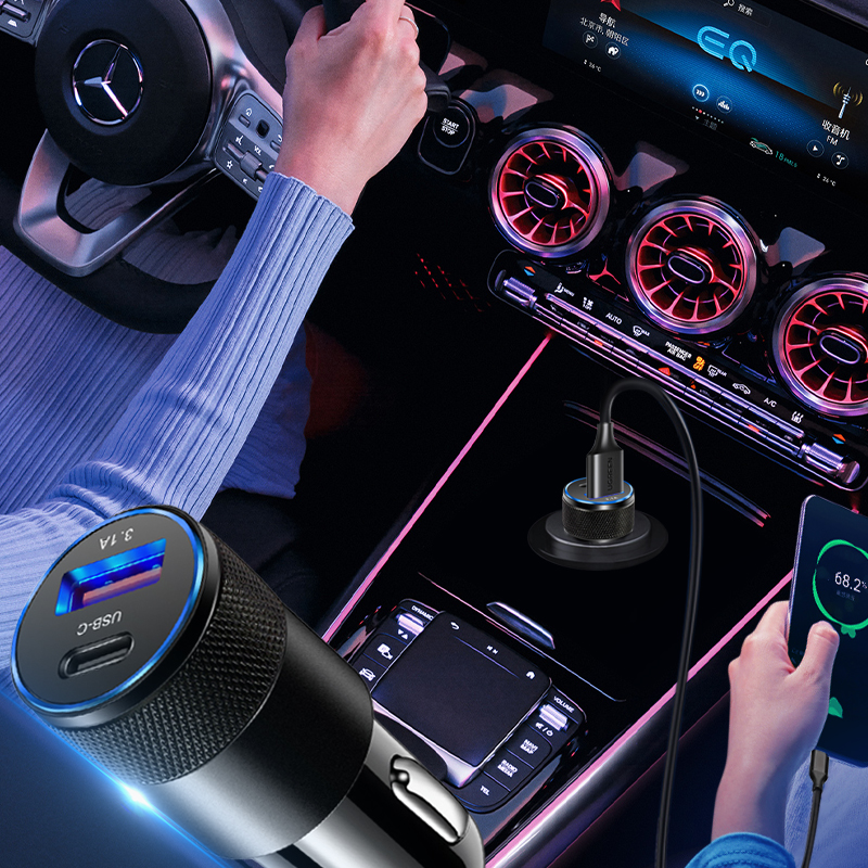 30W Mini USB C Autolader PD Snel Opladen Telefoon Power Adapter Voor iPhone Samsung Xiaomi Huawei USB Sigarettenaansteker