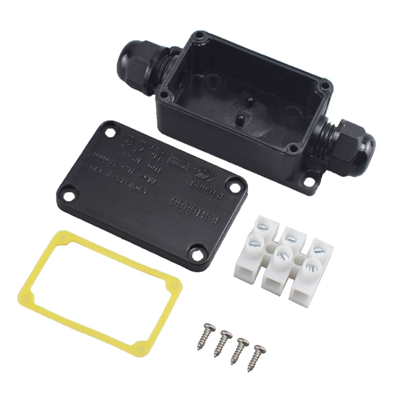 กล่องต่อสายไฟกันน้ำ IP66 แบบ 2 ทาง 3 ทาง สำหรับสายเคเบิลขนาด 3 มม.-6.5 มม. พร้อมซีลป้องกันไฟฟ้ารั่ว สำหรับใช้งานภายนอกอาคาร