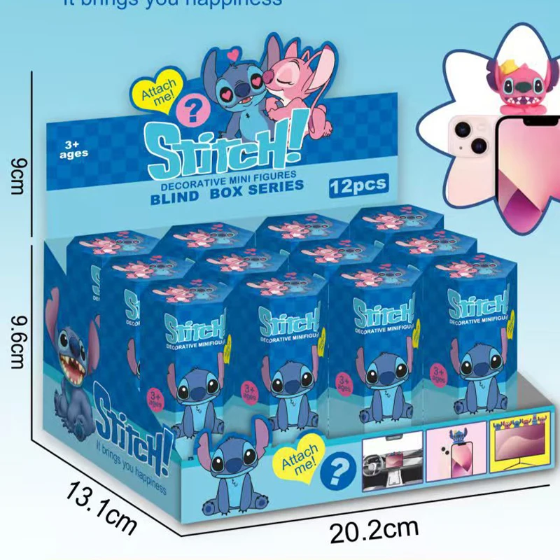 12 stücke Disney Stich Blind Box Überraschung Blind Box Nette Anime Figuren Modell Puppe Spielzeug Überraschung Box Spielzeug Kawaii Kind Spielzeug