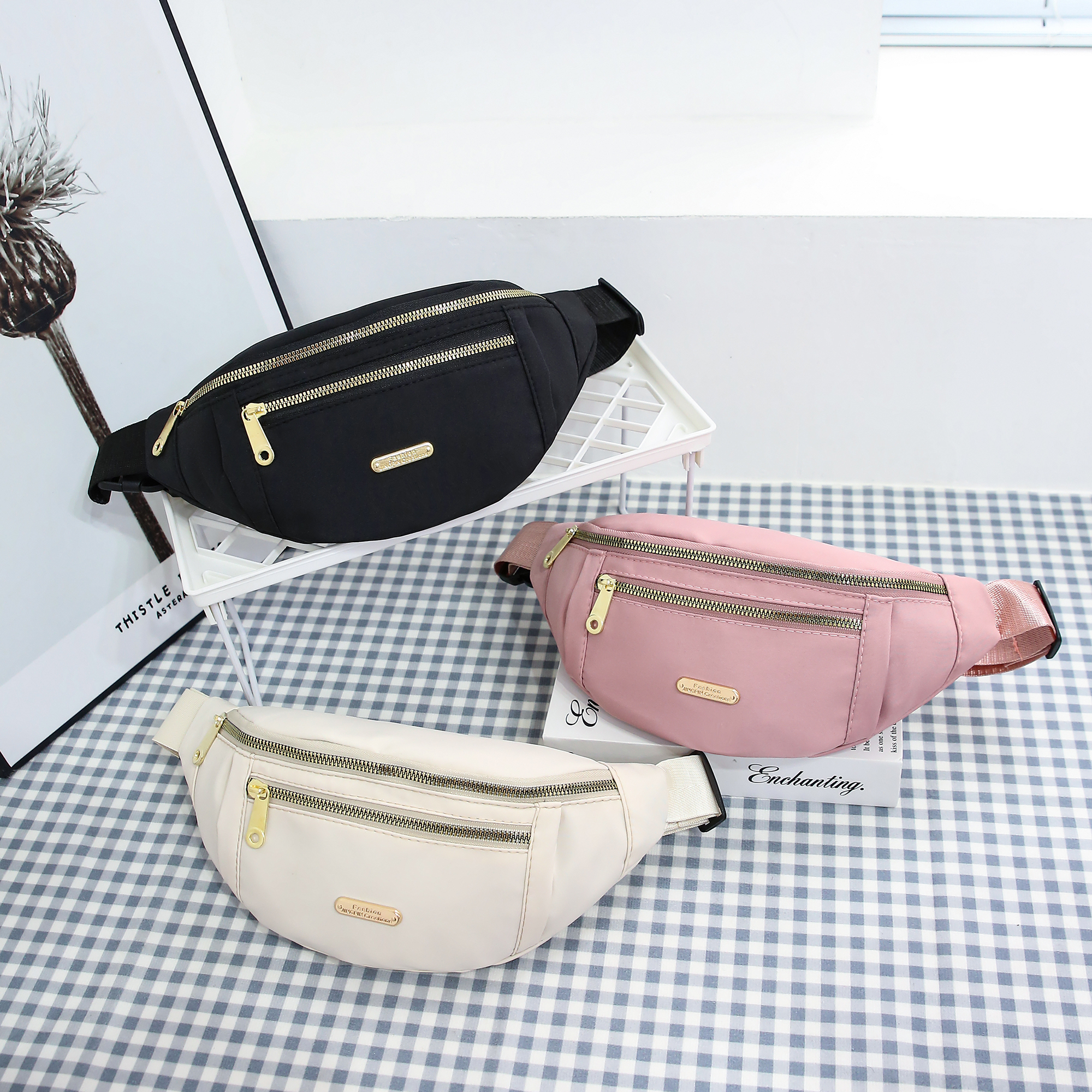 Marsupio da donna, marsupio impermeabile con tracolla regolabile per viaggi, sport, corsa