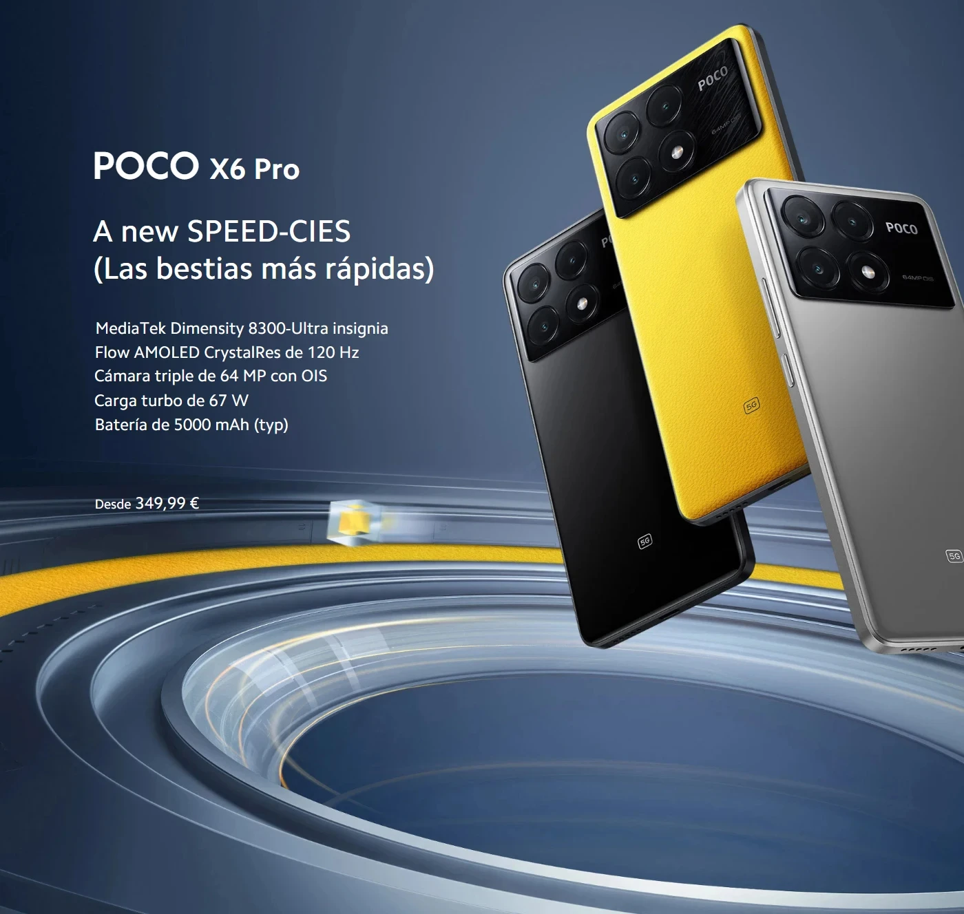 POCO X6 Pro 5G Versión Global Smartphone Dimensity 8300-Ultra 6.67"Flujo AMOLED DotDisplay 64MP NFC