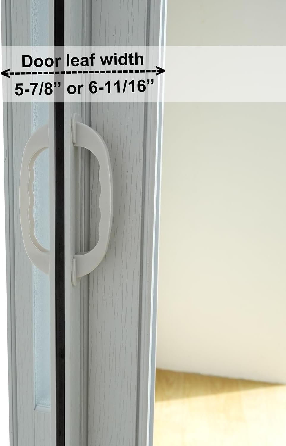 Accordion Door,Interior Folding Doors for Closet Includes Installation Hardware and Lock, White