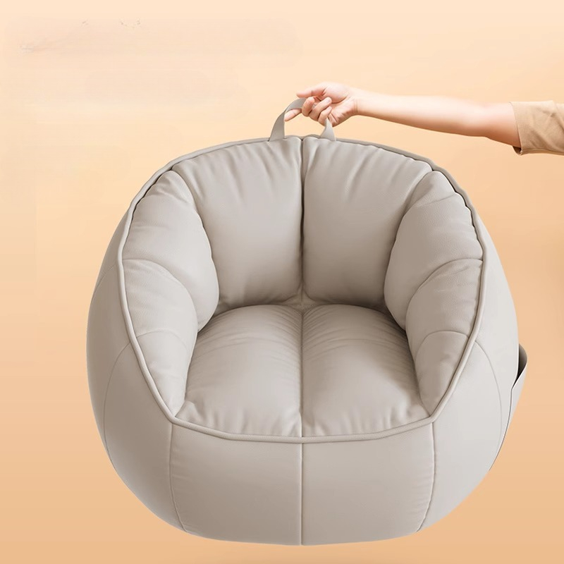 Sofás con asiento para sala de estar, muebles con bolsa de frijoles, sofá individual, Material puro de algodón y lino, Asiento ligero y portátil