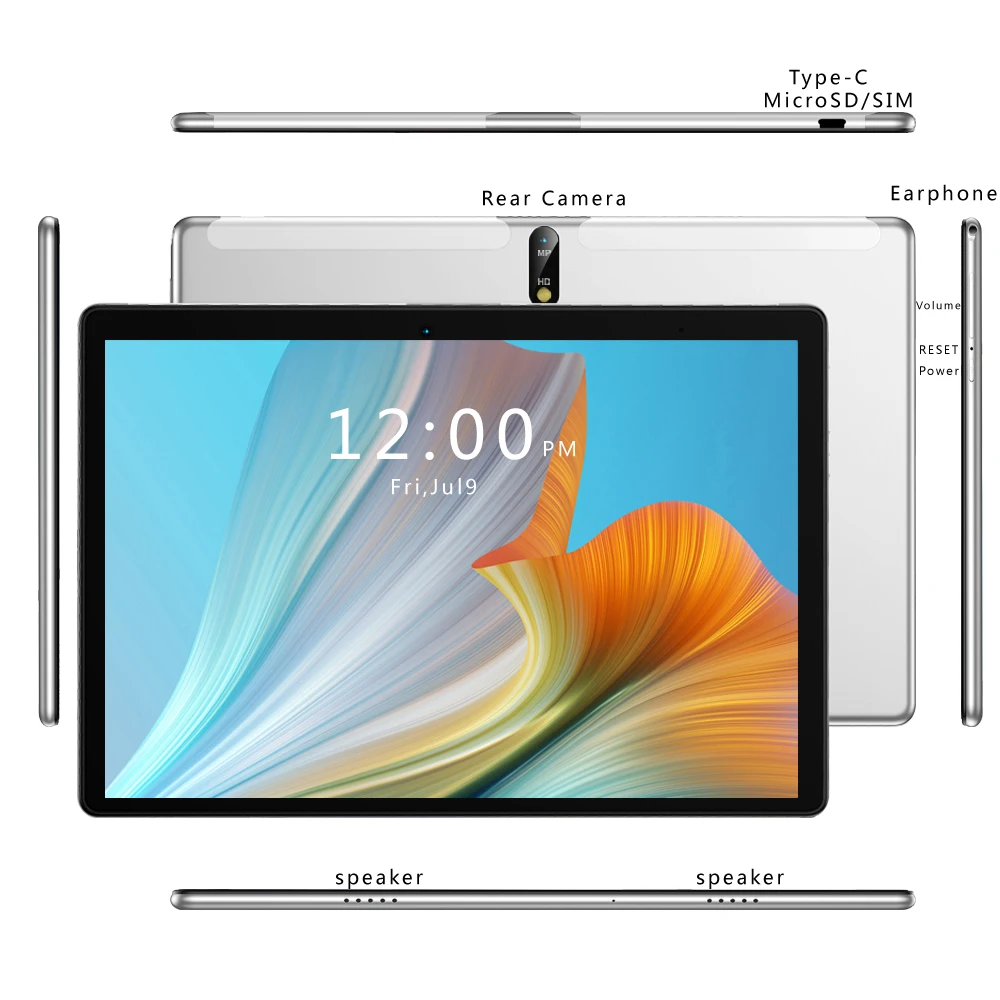 BDF-M107 Global Version 10.1 "แท็บเล็ตพีซีOcta Core 4GB RAM 64GB ROM Dual SIMการ์ดWifi 3Gโทรศัพท์แท็บเล็ตGoogle Play 5000MAh