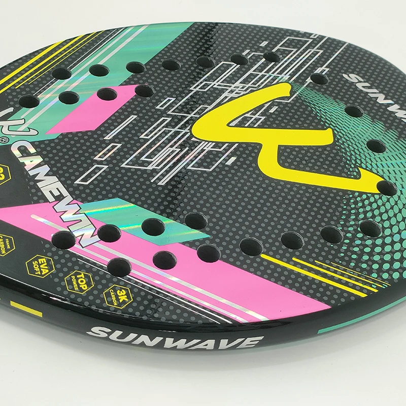 Camewin 3k Beach Tennis schläger Voll carbon raue Oberfläche Outdoor-Sports chläger für Männer Frauen Erwachsene Senior Spieler 2024 neu