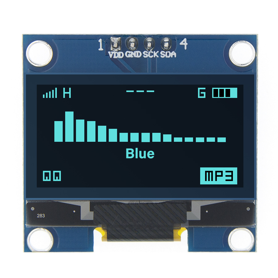 1.3" 128X64 Double-Color SH1106 OLED LCD LED IIC I2C Display Module White Blue  Drive Chip 1.3-inch  Communicate For Arduino