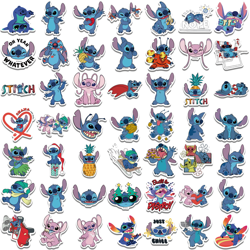 50/100 PCS Cartoon Stich Graffiti Aufkleber Dekorieren Gitarre Gepäck DIY Wasserdichte Kinder Belohnung Schreibwaren Aufkleber
