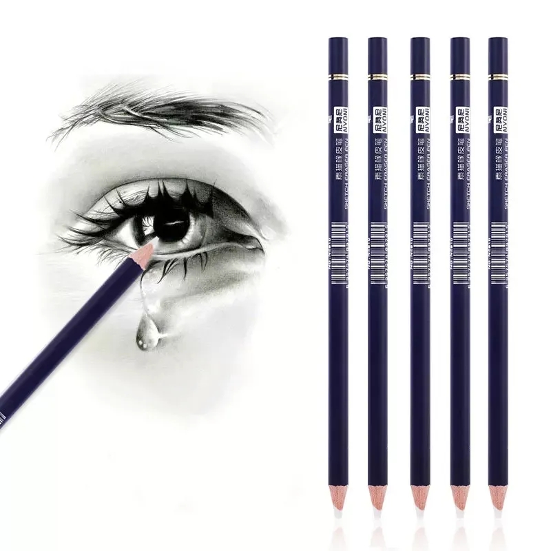 NYONI ยางปากกายางลบดินสอปากกาเคล็ดลับยางประเภท1/3/6Pcs Precision ดินสอยางลบมังงะ Highlight อุปกรณ์ศิลปะ N2810