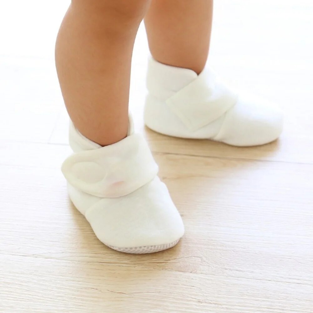 Meckior-zapatos de algodón antideslizantes para bebé, calcetines cálidos, cómodos, ligeros, para gatear, primeros pasos