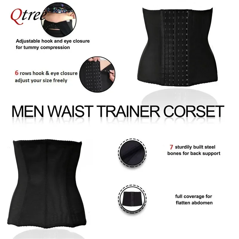 Qtree-vestido adelgazante para mujer, cinturón de entrenamiento de cintura, faja moldeadora de vientre, moldeador de cuerpo, correas de compresión de grasa, corsé con gancho firme