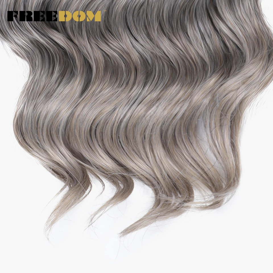 FREEDOM สังเคราะห์ Deep Curly Twist Crochet ผม 16 นิ้ว Deep Wave Braid ผมนุ่ม Ombre สีบลอนด์สีน้ําตาล Braiding Hair Extensions