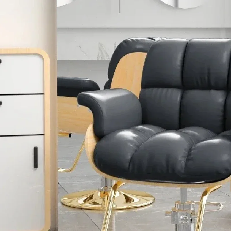 Silla De barbero De ocio, sillón De salón De moda Simple, brazo especial grueso, muebles De estilo chino