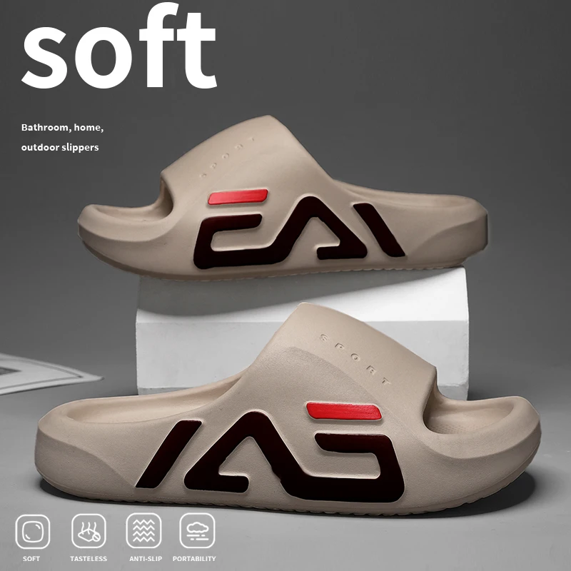 หนาพิเศษผู้ชาย Soft Air Cushion รองเท้าแตะลําลองรองเท้าแตะ EVA แฟชั่น Flip Flops กลางแจ้งฤดูร้อนรองเท้าชายหาดชายทะเล