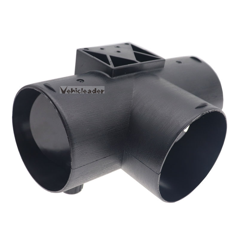 車のヒーターエアベントダクト 60 ミリメートル/75 ミリメートル Y T ピース排気コネクタ w/デュアル調整バルブフラップベバストディーゼルパーキングヒーター
