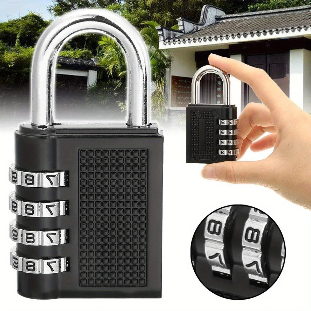 Password Lock, Long Beam, Large Padlock, Outdoor Courtyard Door Lock, Extended Lock, Password External Hanging Lock