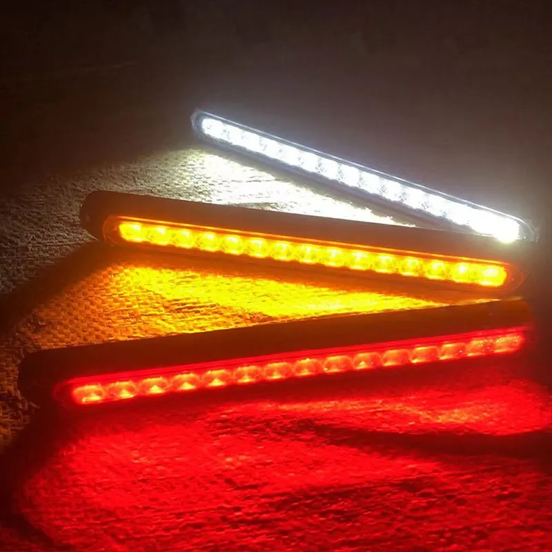 1 PC รถ Light Bar 15LED หลอดไฟสําหรับรถบรรทุกรถ SUV RV ไฟเบรคสัญญาณด้านข้างไฟเลี้ยวคําเตือนด้านหลัง 12 V 24 V