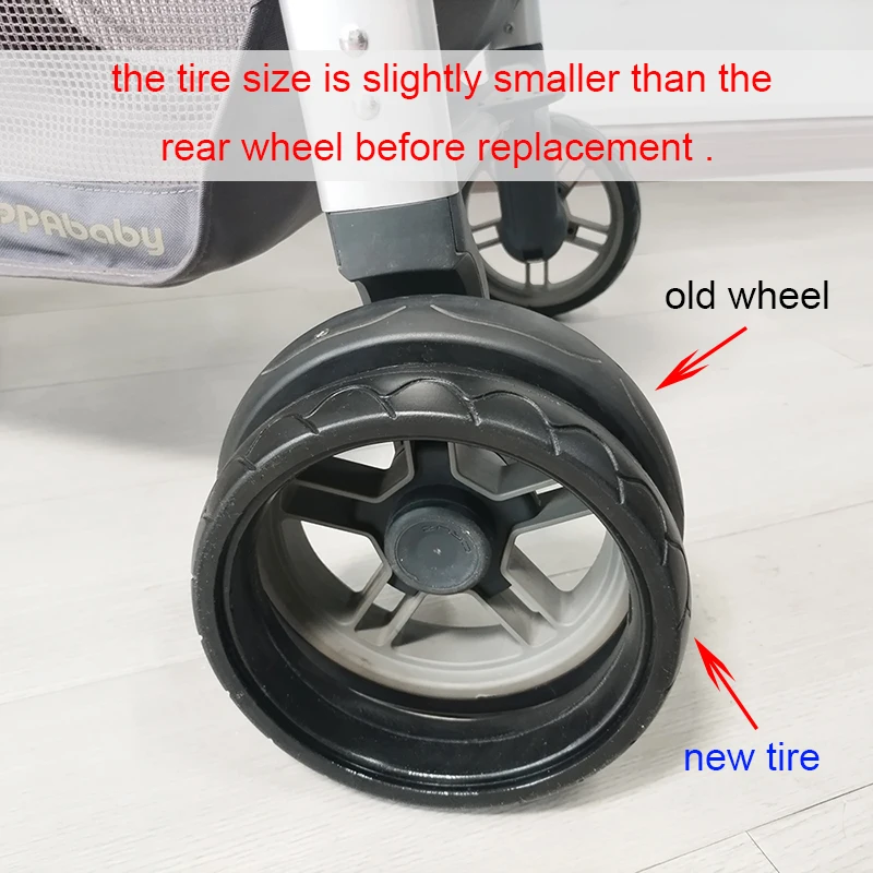 Колесная шина для коляски Uppababy Cruz V1, Задняя колесная шина, Полиуретановая бескамерная полностью совместимая детская коляска «сделай сам», Сменные аксессуары