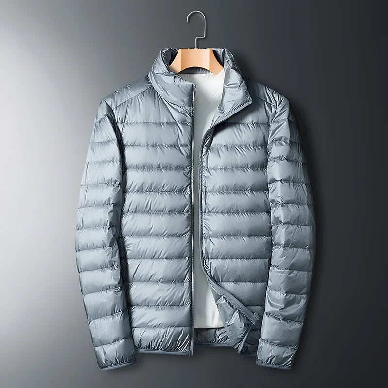 UETEEY Otoño Invierno nueva chaqueta de plumón de pato blanco ultraligera para hombre impermeable Casual al aire libre portátil ligero abrigos acolchados para hombre