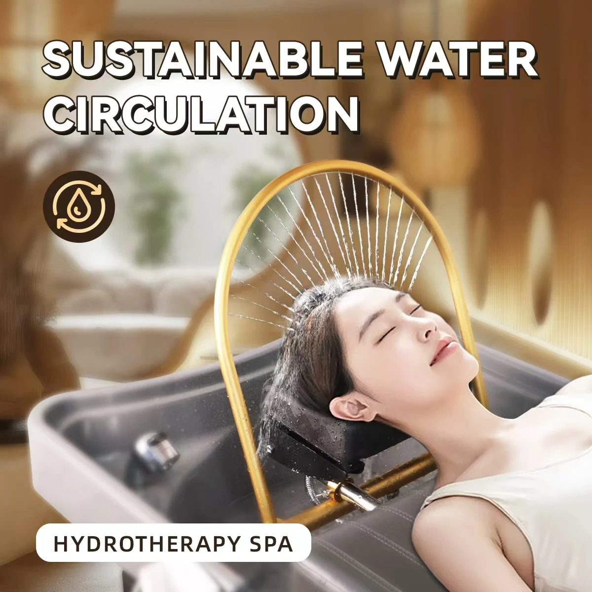 Accesorio para lavabo de cama para lavado de cabello, dispositivo de masaje para circulación de agua para el cuidado de la cabeza, belleza, salud, peluquería