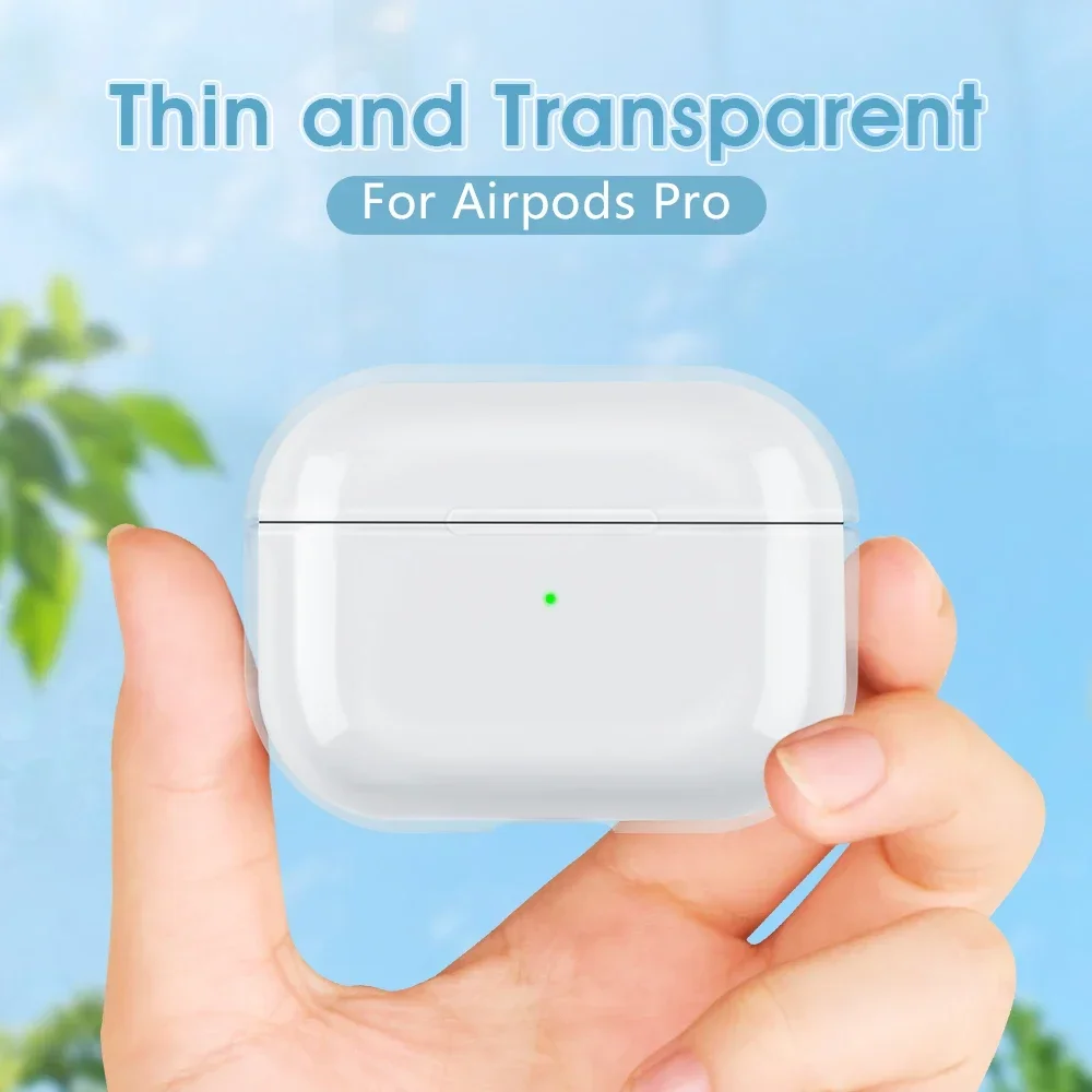 Funda transparente para auriculares para Airpods Pro 2 Generation, funda dura de TPU transparente para auriculares para Airpods 4 3 2 1