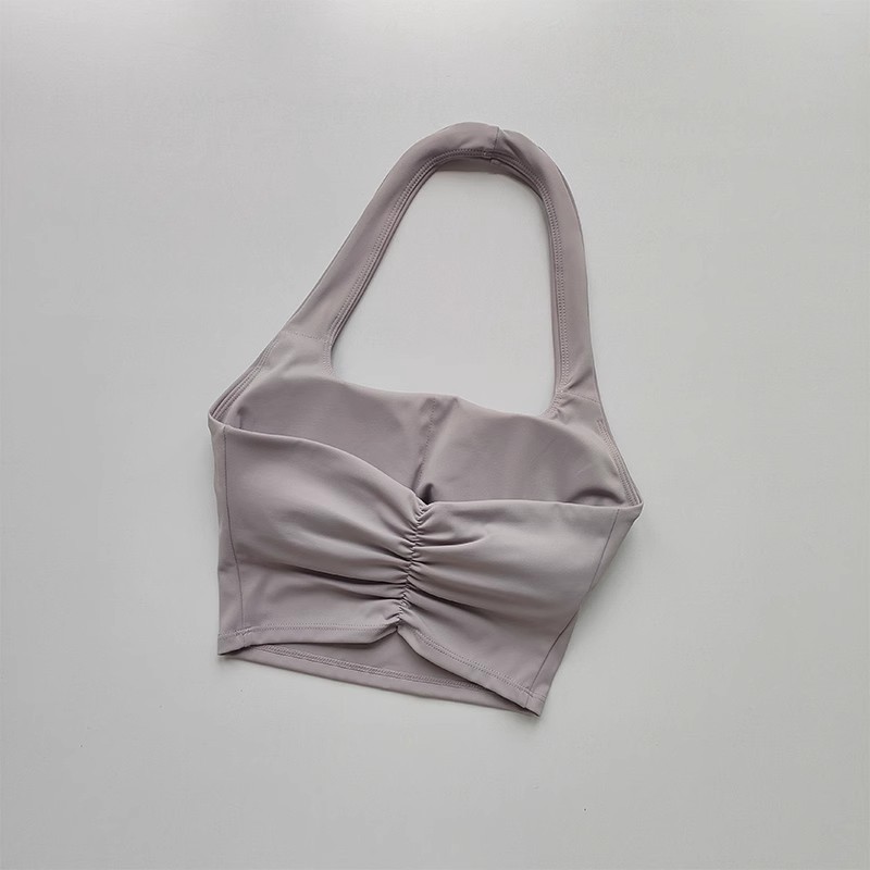 Sujetador deportivo a prueba de golpes para mujer, ropa interior Sexy para gimnasio, Fitness, Delgado, elástico, Top corto de Yoga, ropa deportiva